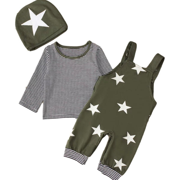 GREEN ARMY FATIGUE BOYS ALL STAR SET