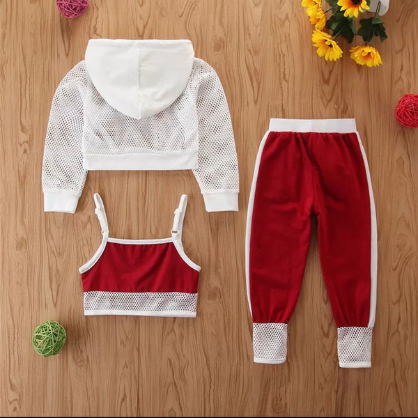 GIRLS HOODED JERSEY SET