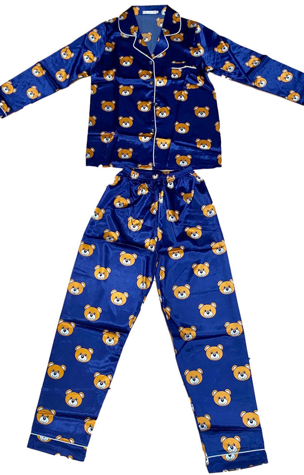 ADULT TEDDY BEAR SILK PAJAMA SET